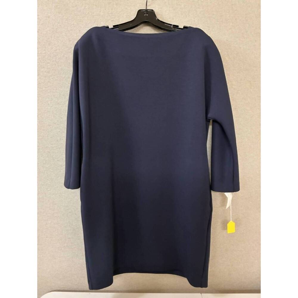 NEW MEIMEIJ women's long sleeve sheath mini dress in navy blue